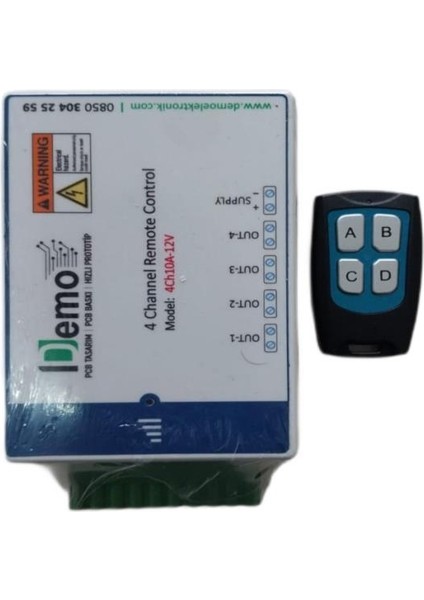 Sanec 4 Kanal 220V 433 Mhz Kablosuz Rf Alıcılı Röle + 4 Kanal Rf Uzaktan Kumanda 433MHZ fiyatları