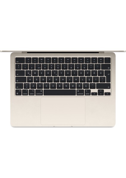 MacBook Air M3 Çip 16GB 512GB SSD macOS 13" Taşınabilir Bilgisayar Yıldız Işığı MXCU3TU/A