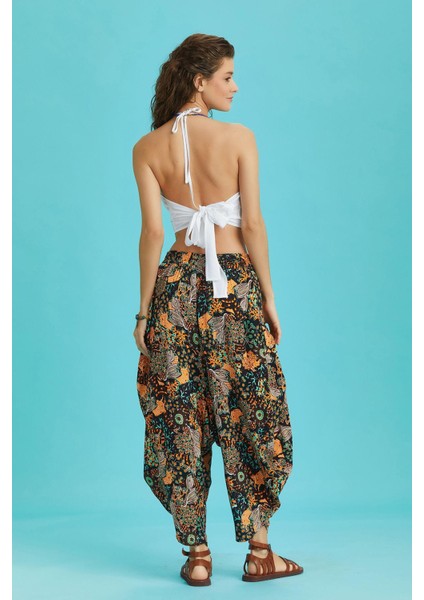 Drape Bel Dökümlü Kadın Şalvar Pantolon fırsatları