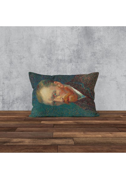 Vincent Van Gogh Self Portrait Çift Taraflı Yastık Kılıfı - 2 Adet