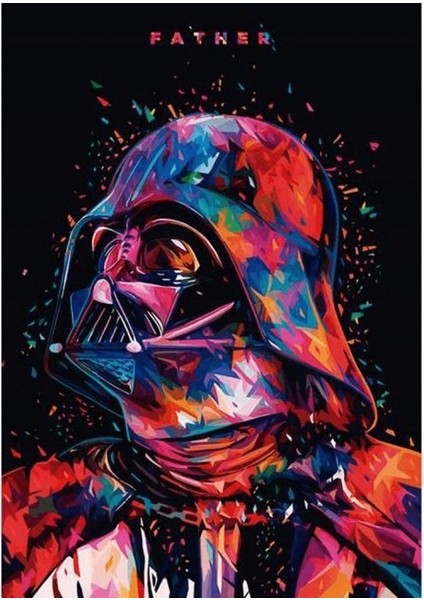Starwars Darth Vader Kasnaklı Sayılarla Boyama Seti