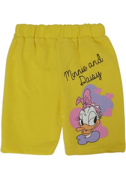 Kız Çocuk Mickey Mouse Baskılı Disney 2'li Alt Üst Şort Takım