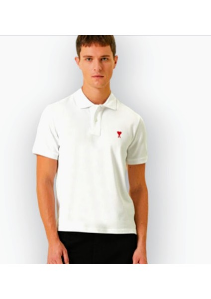 Ami Organik Pamuk De Coeur Polo T-Shirt