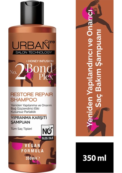 Urban Care No.2 Bond Plex Restore Repair Yıpranma Karşıtı Saç Bakım Şampuanı 350 ml - Sülfatsız