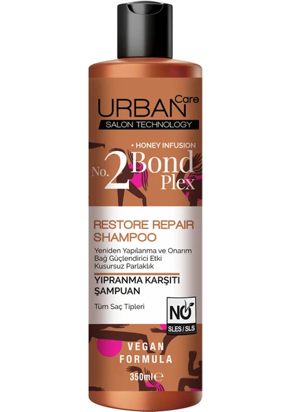 Urban Care No.2 Bond Plex Restore Repair Yıpranma Karşıtı Saç Bakım Şampuanı 350 ml - Sülfatsız