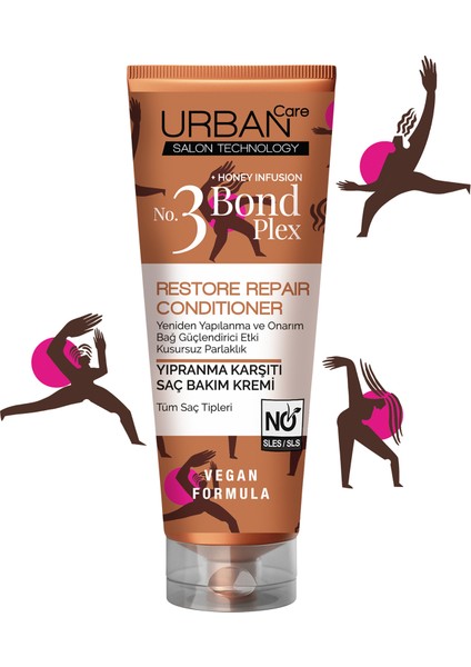 Urban Care No.3 Bond Plex Restore Repair Yıpranma Karşıtı Saç Bakım Kremi 250 ml - Vegan