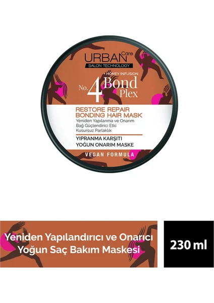 Urban Care No.4 Bond Plex Restore Repair Yıpranma Karşıtı Yoğun Onarım Maskesi 230 Ml-Vegan