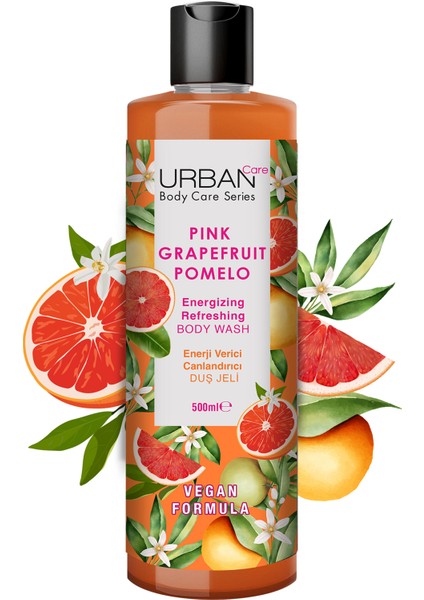 Urban Care Pink Grapefruit & Pomelo Canlandırıcı ve Nemlendirici Duş Jeli 500 ml