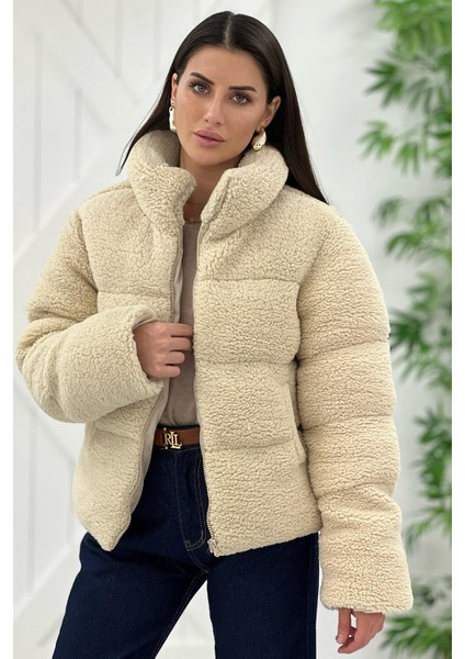 Bej Peluş Mont 99165