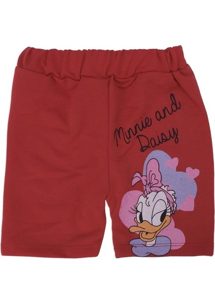 Kız Çocuk Mickey Mouse Baskılı Disney 2'li Alt Üst Şort Takım modelleri