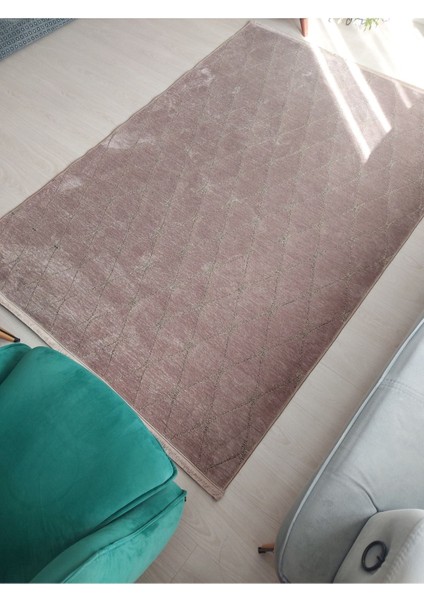 Iskandinav Desenli Şönil Kilim Kaydırmaz Dokuma Pamuk Taban Kahve Vizon Halı Salon Oturma Odası Koridor