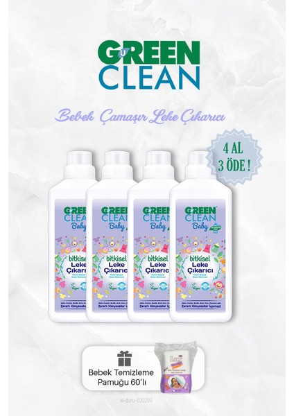 4 Al 3 Öde Bitkisel Bebek Leke Çıkarıcı 1000 ml