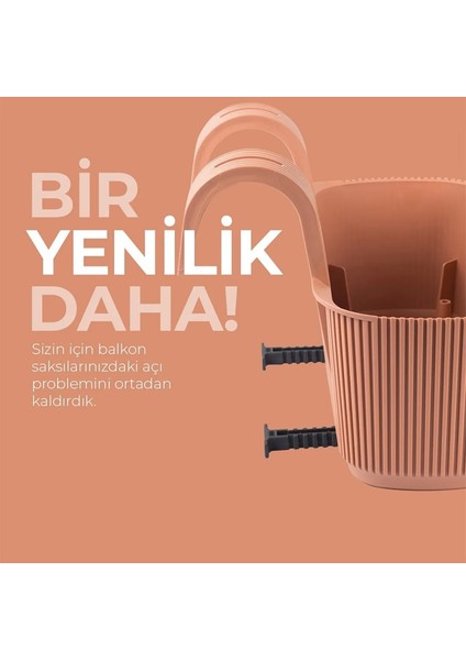 Temmuz Home 3 Adet Karasu Plastik Pera Askılı Balkon Saksısı