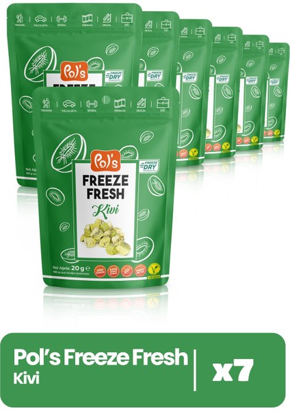 Pol's Freeze Fresh Kivi 20 g x 7 Adet Freeze Fresh Dondurularak Kurutulmuş Meyve