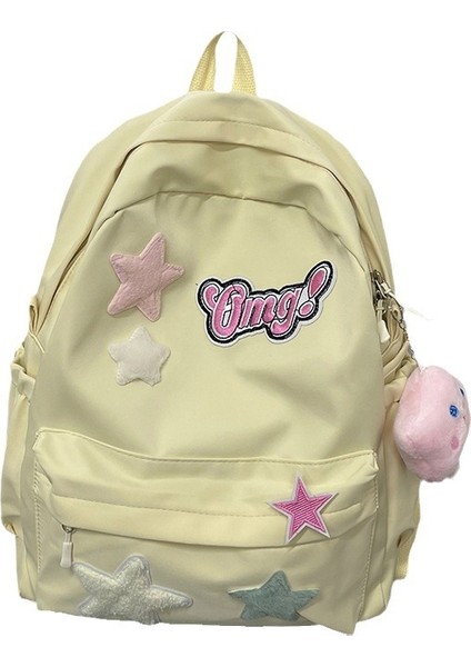 Okul Çantası Öğrenci Basit Çok Yönlü Sırt Çantası Büyük Kapasiteli, Yüksek Değerli Sırt Çantası (Yurt Dışından)