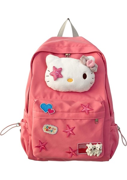 Kampüs Okul Çantası, Sevimli ve Tatlı Stil, Kız Öğrenciler Için Büyük Kapasiteli Okul Depolama Sırt Çantası (Yurt Dışından)