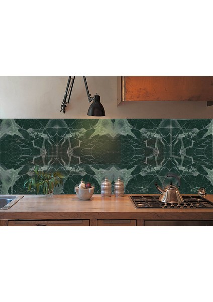 Kendinden Yapışkanlı Yeşil Mermer Desenli Pvc Panel 41X62 cm (12 Adet) 3 M²
