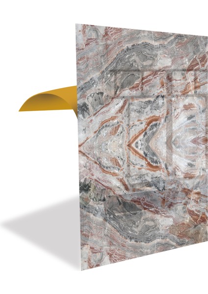 Kendinden Yapışkanlı Katlı Mermer Desenli Pvc Panel 41X62 cm (12 Adet) 3 M²