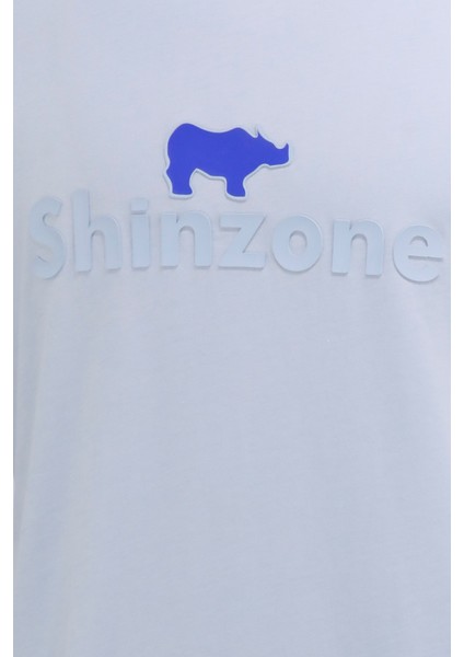 Erkek Bisiklet Yaka Standart Fit Kabartma Göğüs Baskılı Mavi T-Shirt fırsatları