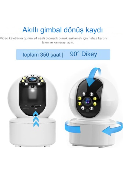 Yapay Zeka Destekli 1080P Full Hd 5g Wi-Fi Destekli Gece Görüşlü, Hareket Algılamalı Konuşmalı Kablosuz Güvenlik Kamerası