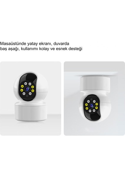 Yapay Zeka Destekli 1080P Full Hd 5g Wi-Fi Destekli Gece Görüşlü, Hareket Algılamalı Konuşmalı Kablosuz Güvenlik Kamerası