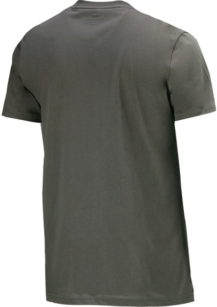 Erkek Bisiklet Yaka Standart Fit Discovery Göğüs Baskılı Haki T-Shirt fiyatları