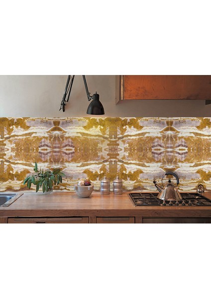 Kendinden Yapışkanlı Etnik Mermer Desenli Pvc Panel 41X62 cm (12 Adet) 3 M²