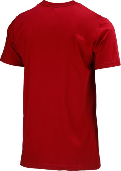 Erkek Bisiklet Yaka Standart Fit Discovery Göğüs Baskılı Bordo T-Shirt fırsatları