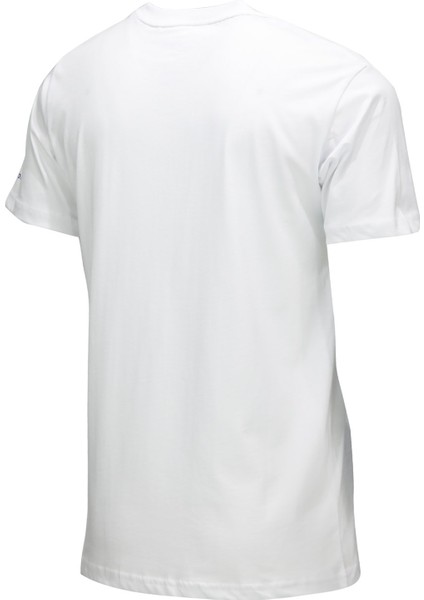 Erkek Bisiklet Yaka Standart Fit Discovery Göğüs Baskılı Beyaz T-Shirt fiyatları