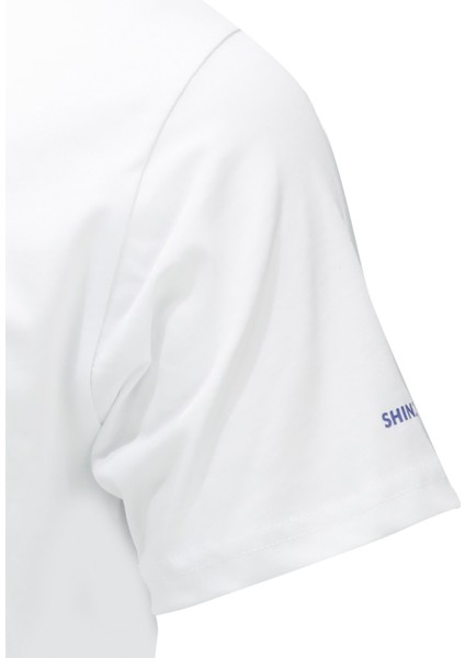 Erkek Bisiklet Yaka Standart Fit Discovery Göğüs Baskılı Beyaz T-Shirt fırsatları