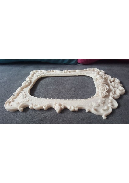 Gül Kabartmalı 24CM Çerçeve Silikon Kalıp K-195, Kokulu Taş Polyester Reçine Alçı Mum Kalıbı fırsatları