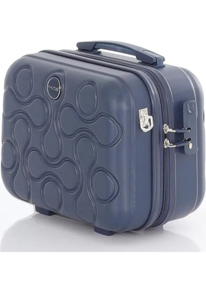 Kırılmaz Polipropilen 2'li Valiz Seti Orta & Makyaj Lacivert V376 modelleri