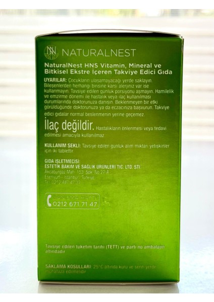 Hns Vitamin-Mineral Herbal Extract 60 Tablet 2'li Set modelleri