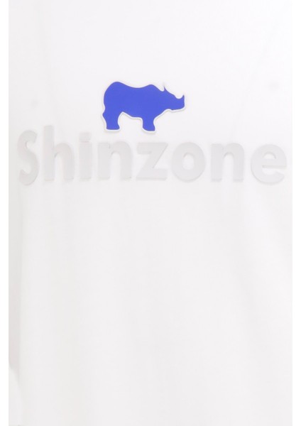 Erkek Bisiklet Yaka Standart Fit Kabartma Göğüs Baskılı Beyaz T-Shirt fırsatları