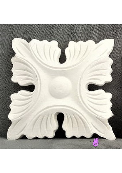 Aplik Dörtköşe Küçük 7.8 cm Yaprak Kabartma Silikon Kalıp K-668