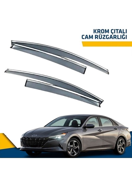 Hyundai Elantra Mügen Cam Rüzgarlığı Kromlu Rüzgarlık ( Paslanmaz Nikelajlı ) 2021 Sonrası Yeni Ürün fiyatları