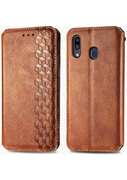 Samsung Galaxy A30 Deri Telefon Kılıfı (Yurt Dışından)