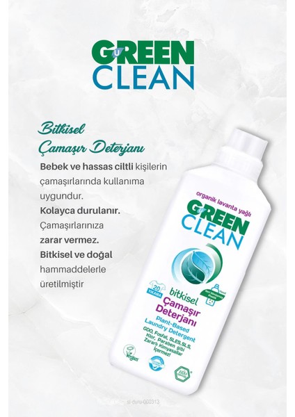 Green Clean 7 Al 6 Öde Bitkisel Çamaşır Deterjanı Lavantalı 1000 ml