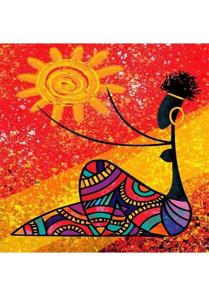 Afrika Güneşi Kasnaklı Sayılarla Boyama Seti