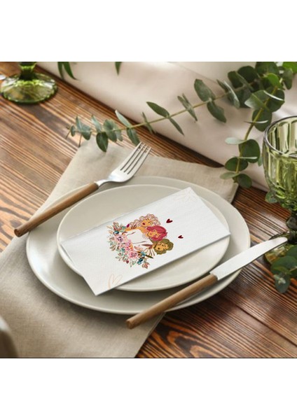 Kalp Baskılı Sunum Peçetesi 20'li fiyatları