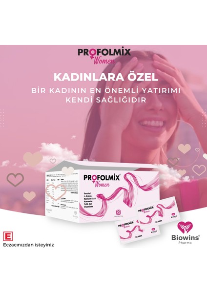 Women Inositol, L-Arjinin, Kuersetin, Kore Ginsengi, Vitamin C - E Koenzim Q10, Folik Asit fırsatları