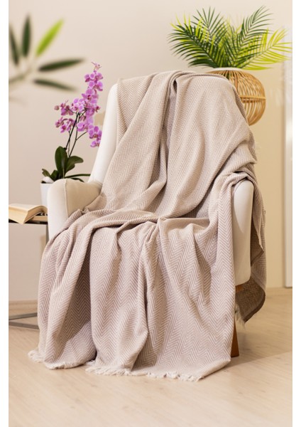 Dokuma Cozy Comfort Bej Tv Örtüsü