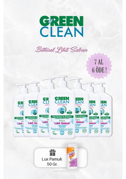 Green Clean 7 Al 6 Öde Bitkisel Likit Sabun 500 ml