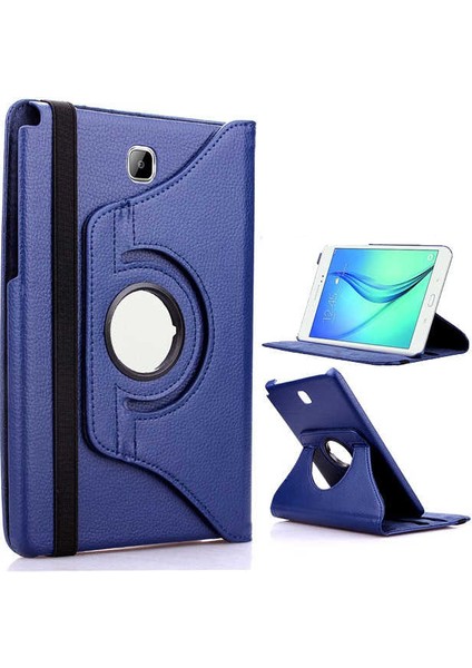 Samsung Galaxy Tab A 10.1 2016 P580 Kılıf Kapaklı Standlı 360 Dönerli Standlı Kapak Dn2 Lacivert