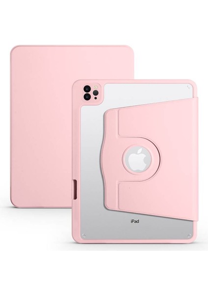 Apple iPad 10.2 8. Nesil Kılıf Termik Dönerli Standlı Arkası Buzlu Kapak