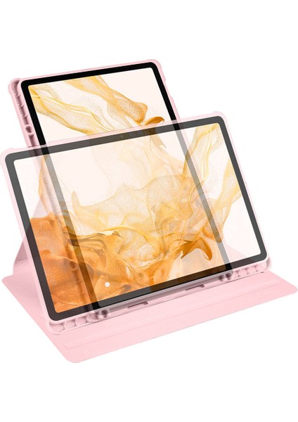 Apple iPad 10.2 8. Nesil Kılıf Termik Dönerli Standlı Arkası Buzlu Kapak