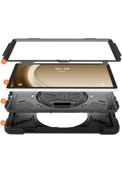 Samsung Galaxy Tab A9 Plus Sm - X215 Kılıf 360 Koruma Defender Tank Kılıf