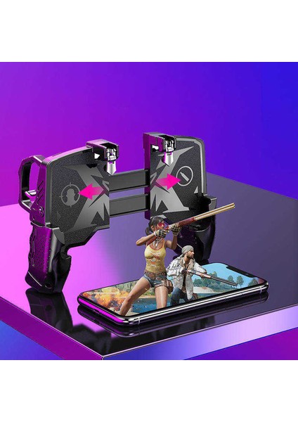 Telefon Tutucu Mobil Game Oyun Kolu Aparatı Hareketli Clips Ayarlanabilir Gecikmesiz Hassas Butonlar fırsatları