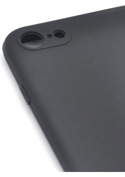 iPhone 7 / 8 Uyumlu Düz Renk Esnek Yumuşak Silikon Kılıf Rubber Siyah