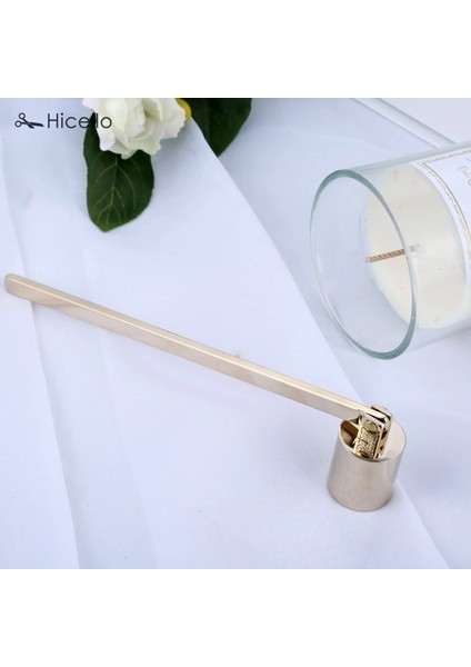 Altın Tarzı Paslanmaz Çelik Mum Snuffer Alev Fitili Aracı Yağ Lambası Kepçe Söndürme Giyotin Kesici 19CM Rose Gold Siyah Gümüşü Söndürdü (Yurt Dışından)